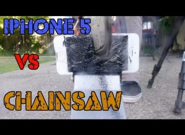 Cum sa distrugi un iPhone 5 cu o… drujba